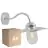 Multipack 6x Nordlux Luxembourg Wall Light Steel and Glass Grey - Seaside | IP54 - Suitable for E27