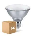Multipack 6x Philips Master Value LED Bulb Reflector E27 PAR30S 9.5W 760lm 25D - 930 Warm White | Best Colour Rendering - Dimmable - Replaces 75W